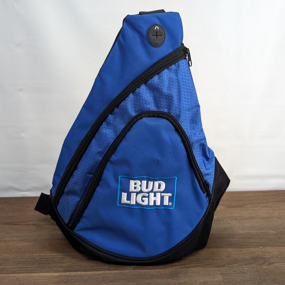 Bud Light Port & Company Honeycomb Sling Pack Crossbody Bag Shoulder Backpack